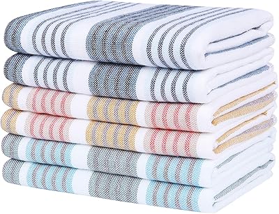 Torchons à vaisselle homaxi 100 % coton naturel 12" x 12"