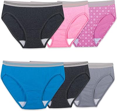 Bas de bikini en coton sans étiquette fruit of the loom pour femme