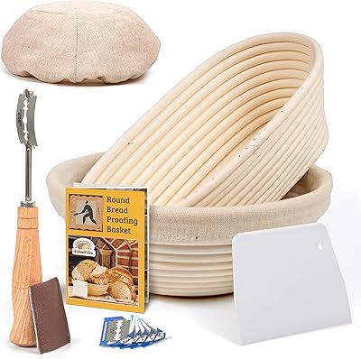 Ensemble de 2 corbeilles à pain panettone ovale de 10" ronde