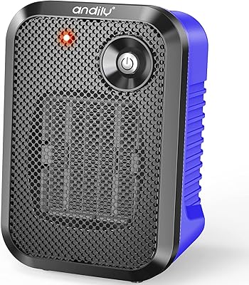 Mini radiateur électrique andley 500 watts pour la maison et le bureau