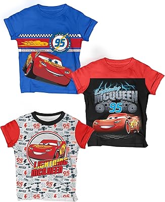 Cars t-shirt graphique lightning mcqueen (pack de 3) vêtements enfants vêtements pour bébés