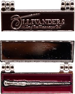 Badge de baguette ollivanders sous licence harry potter en métal et rempli d'émail