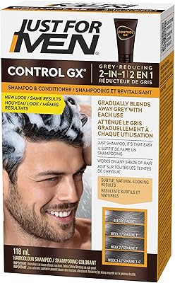 Just for men control gx 2-en-1 shampooing et revitalisant réducteurs de gris, 118