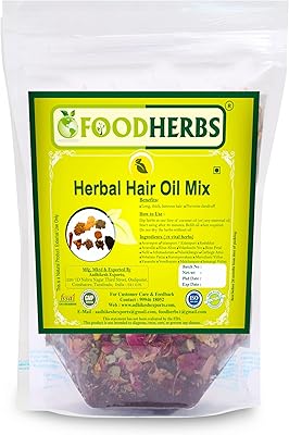 Mélange d'huiles capillaires à base de plantes (18 herbes vitales) pour cheveux longs