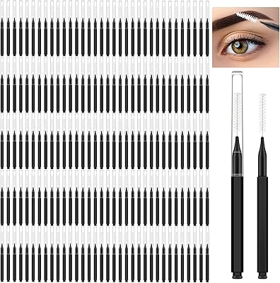 150 pièces mini brosse à sourcils avec couvercle, brosse à sourcils, brosse coiffante