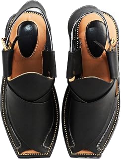 Sandales peshawari faites à la main en cuir de vache naturel zalmi chappal