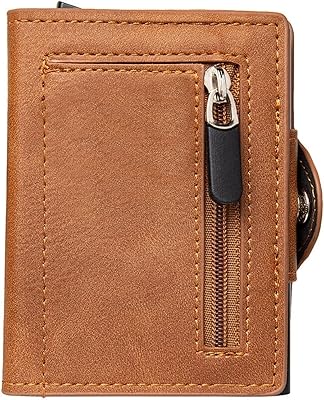 Yokima portefeuille minimaliste pour hommes portefeuille avec nom personnalisé blocage rfid en cuir