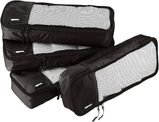 Ensemble de cubes d'emballage amazonbasics 4 pièces - mince, noir