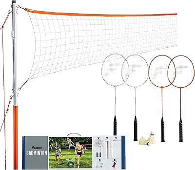 Ensemble de badminton franklin sports backyard + ensemble de filet plage d'équipement