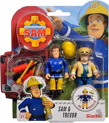 Simba 109251043 figurines sam le pompier double pack iii / 4 modèles assortis