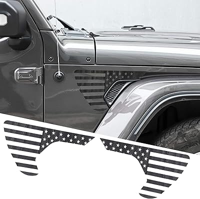 Autocollant de bouche d'aération avec motif drapeau américain pour jeep wrangler jl jlu