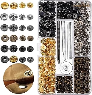 Ensemble de boutons pression en métal et cuir anban, composé de 120 pièces