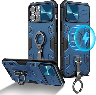 Coque arrière nillkin camshield armor pro pour apple iphone 13 pro max (noir)