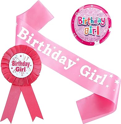 Making tech - ensemble de 3 décorations de badges d'anniversaire pour filles comprenant