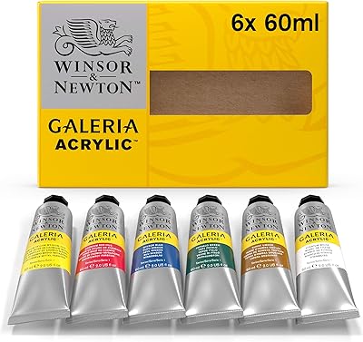Winser & newton - peinture acrylique galleria 2190516, tubes de 60 ml, lot