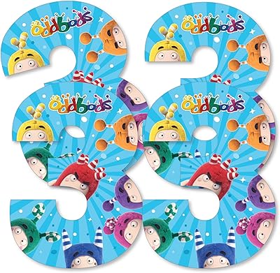 Décorations oddbods du 3e anniversaire trois thèmes diy pour enfants essentiels de fête