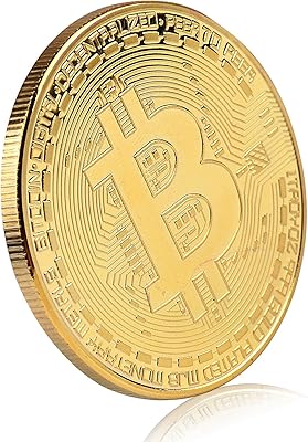 Pièce commémorative bitcoin plaquée or 24 carats, pièce de collection en édition limitée