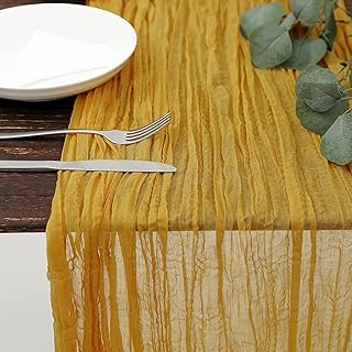 Chemin de table fuso 13 pieds 36" x 160", nappe en mousseline