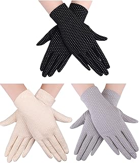 3 paires de gants de protection solaire boao pour femmes, gants de protection