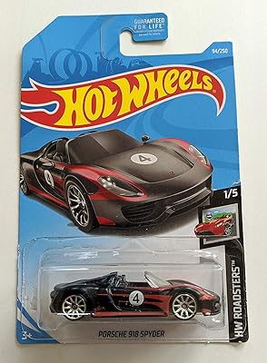 Hot wheels 2019 mainline hw roadster : porsche 918 spyder (noir) - carte