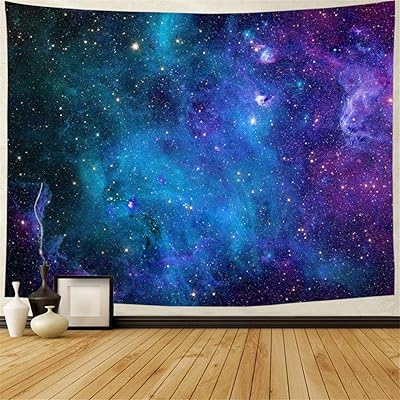Lehis pji galaxy ciel étoilé bleu nébuleuse étoiles tapisserie murale pour salon dortoir