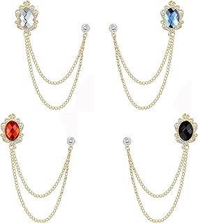 Broche à revers pour hommes, épingles à col, chaînes d'insigne, épingles à cravate