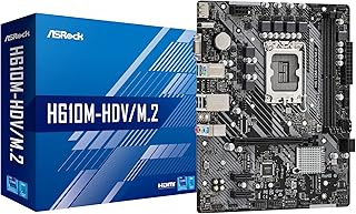 Carte mère asroc h610m-hdv/m.2 h610 série h610 12ème génération (lga1700) compatible avec la carte