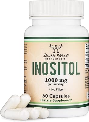 Capsules d'inositol (myo inositol) 1000 mg suppléments sopk pour femmes (60 unités) équilibre