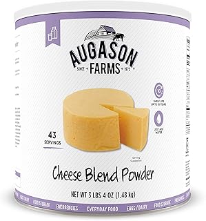 Mélange de fromage en poudre augason farms certifié sans gluten longue durée, conservation