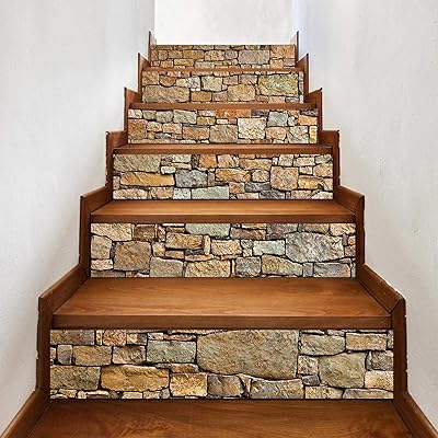 Yiking autocollants muraux d'escalier auto-adhésifs en vinyle 3d amovibles imperméables pour la de