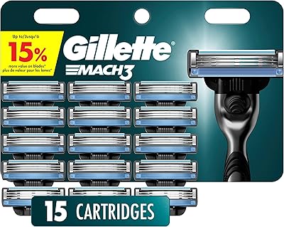 Lames de rasoir de rechange pour hommes gillette mach3, 15
