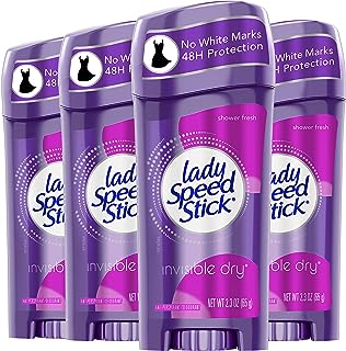 Déodorant antisudorifique sec invisible lady speed ​​​​stick, douche fraîche, 2,3 oz, paquet