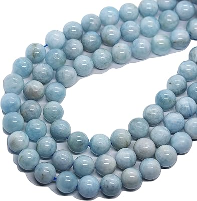 Perles de pierres précieuses naturelles aigue-marine de 4 mm, kit de fabrication
