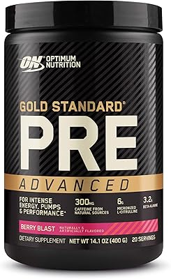 Optimum nutrition gold standard pré-entraînement avancé avec créatine bêta-alanine l-citrulline micronisée et caféine
