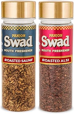Panjon swad rôti saunf & rôti alsi (désodorisants mukhwas) 2 bouteilles, 170g