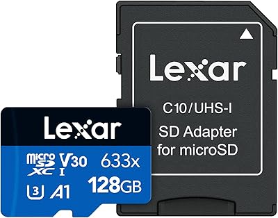 Carte micro sd lexar haute performance 633x 128 go carte microsdxc uhs-i