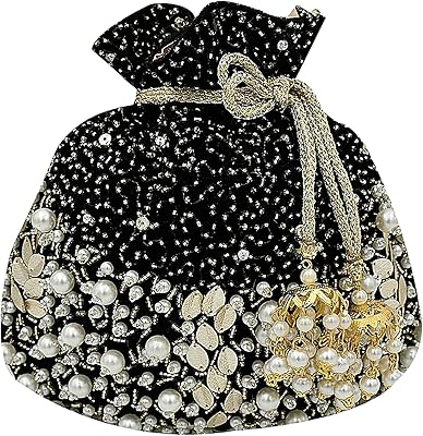 Pochette à glands en perles nacrés ornée à la main pour femmes, chic