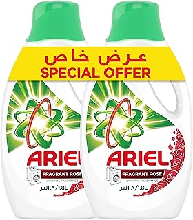 Détergent à lessive ariel automatic power gel, parfum de rose parfumée, 1,8 litre