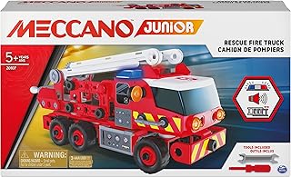 Jeu de construction de camion de pompiers meccano junior rescue avec lumières