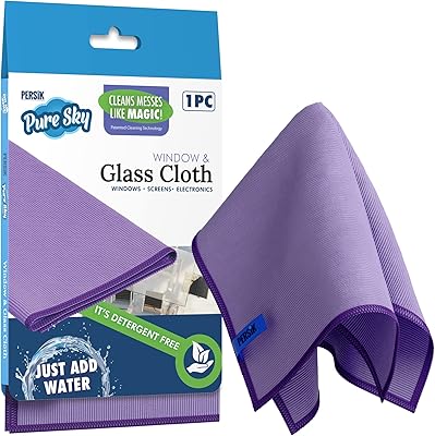 Chiffon de nettoyage pour vitres pure-sky - ajoutez juste de l'eau, aucun détergent