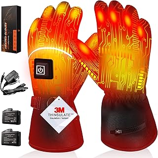 Gants chauffants pour hommes et femmes gants électriques avec batterie rechargeable de 5000