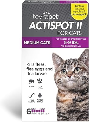 Traitement anti-puces tefrabet actispot ii pour chats de petite et moyenne taille 2,27
