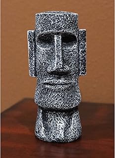 Statue monolithe moai de 5 pouces en céramique de l'île de pâques, taille