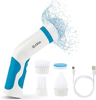 Brosse de nettoyage électrique intelligente - nettoyant pour cuisine et salle de bain de the expert | comprend 4 brosses de nettoyage multi-usage | sans fil, rechargeable et légère. Shopping en ligne au Sénégal ? Pensez Diaytar !