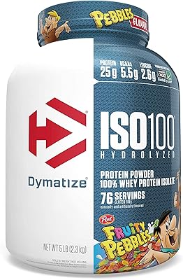 Poudre de protéines hydrolysées dymatize iso 100 100 % isolat de lactosérum