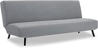 Housse extensible sans accoudoirs im en polyester et élasthanne pour canapé 3 places