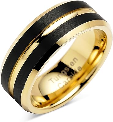 Anneaux de mariage en tungstène pour hommes, bijoux gravés personnalisés des années 100