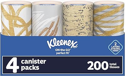 Mouchoirs kleenex perfect fit mouchoirs pour voiture 50 par paquet 4