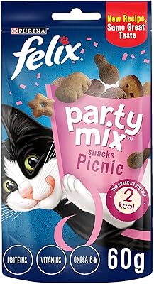 Purina felix party mix picnic mix nourriture pour chat, 60 g
