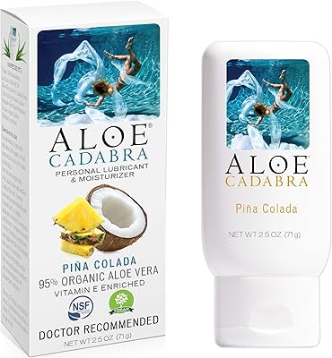 Lubrifiant pina colada comestible biologique à l'aloe cadabra pour hommes et femmes